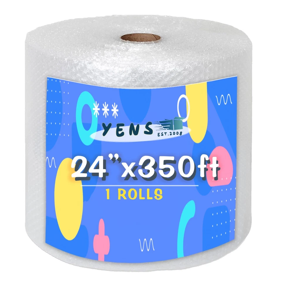 Fan3/16"x 24"Small Bubbles Packing Roll Perforated 350ft bubble Mailing/Shipping - Image 1 of 1