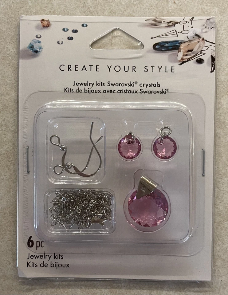 Kits de Joyería Swarovski 6 Piezas Pendientes Rosa Collar Cadena Colgante (E) Foto 1 de 2