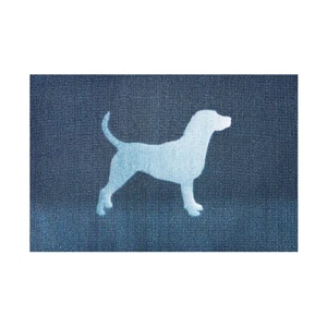 Heavy-Duty Dog Door Mat in Blue - Indoor/Outdoor Vinyl Anti-Stain - Made in USA - Picture 1 of 3