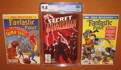 Secret Invasion #1 CGC 9.8 WHITE pages! BEST in Census! +2 BONUSES 15pix SKRULLS - Image 1 of 4