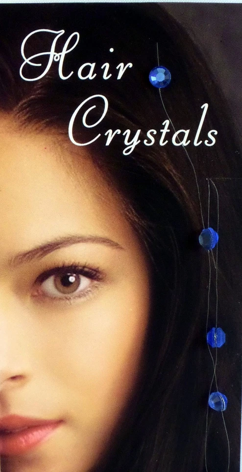 Cristales de cabello extensión magnética hilo removible cabello gema joyería tren Foto 1 de 4