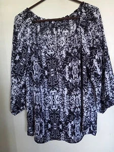 Apt 9 ~ Túnica Top Camisa Boho Poliéster Estampado Multi Animal ~ Talla XL - Imagen 1 de 3