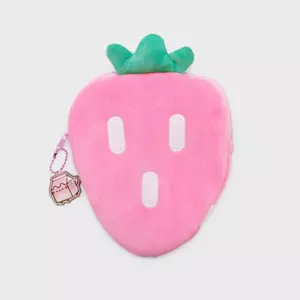 Pusheen Sips Strawberry Plush Pouch +zipper charm Culturefly Box Spring 2023 NWT - Picture 1 of 6