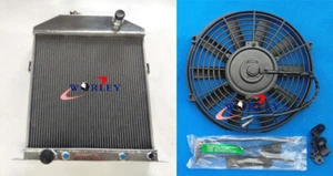 Aluminum Radiator&FAN For Ford Mercury Coupe car Ford V8 1942-1948 43 44 46 47 - Picture 1 of 11
