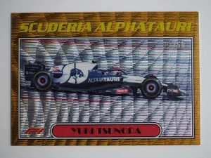 TOPPS CHROM 2023 F1 AU77-YT Yuki Tsunoda Gold Wave Refraktor/50 Autos von 1977 - Bild 1 von 2