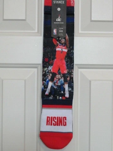 New! Mens STANCE NBA WASHINGTON WIZARDS "DC RISINGI" 548 200n Pique Crew Socks Cover