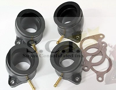 YAMAHA XS1000 XJ1100 INTAKE CARB MANIFOLD BOOT FLANGE HOLDER INSULATOR SET OF 4 - Image 1 of 4