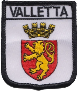 Malta Valletta City Flag Shield Embroidered Patch - Picture 1 of 3