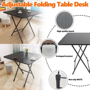 Heavy Duty Portable Folding TV Tray Desk Adjustable MDF Laptop Table UK - Picture 1 of 10