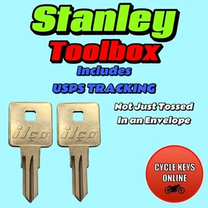Stanley Tool box Toolbox Keys Spare Replacement Made key Cut to Code 8001-8223 - Picture 1 of 2