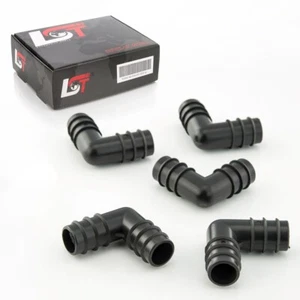 5x PE-Verbinder L-Stück 90° Winkel Bewässerungssystem Tropfbewässerung 20x20 mm - Picture 1 of 7