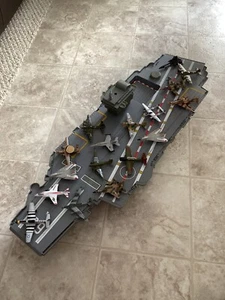 Vintage 1998 Redbox Aircraft Carrier #65 USS Enterprise W/17 Die Cast Jets As Is - Picture 1 of 14