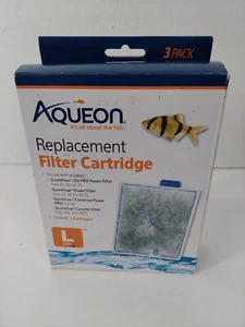 Aqueon Aquarium Fish Tank Replacement Filter Cartridges Large - 3 pack - Picture 1 of 4