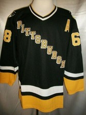Jaromir Jagr Pittsburgh Penguins Black "1992-1997 Throwback" CCM NHL Jersey