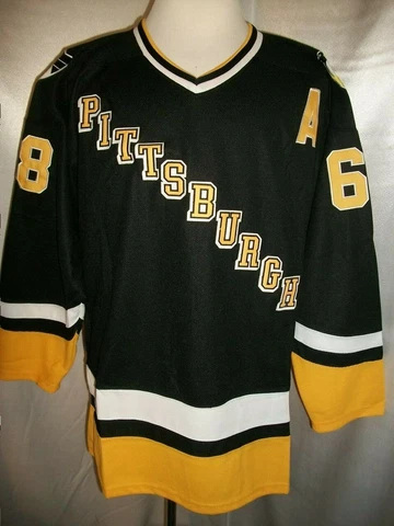 Jaromir Jagr Pittsburgh Penguins Black "1992-1997 Throwback" CCM NHL Jersey Cover