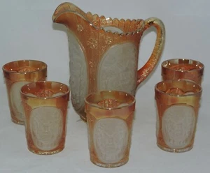 KAISER KRUG RINGELBLUME MATTIERT WINDMÜHLE UND FÜNF BECHER VINTAGE - Bild 1 von 9