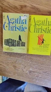 Funerals Are Fatal + Easy To Kill by Agatha Christie (1965,1969, Pocket Books - Picture 1 of 12