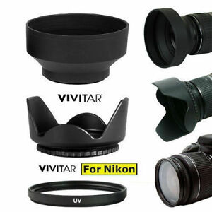 67mm LENS HOOD + RUBBER HOOD + UV FILTER FOR Nikon AF-S NIKKOR 85mm f/1.8G Lens
