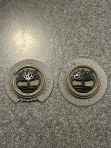 Lot 2 Timberland 1" Round Raised Rubber Sew In Patch Tree Logo - Bild 1 von 5
