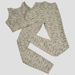 Conjunto Leggings Tavi Talla S y Sujetador Deportivo Talla M Piedra Arenisca Yoga Entrenamiento Atlético Usado en Excelente Condición - Imagen 1 de 12