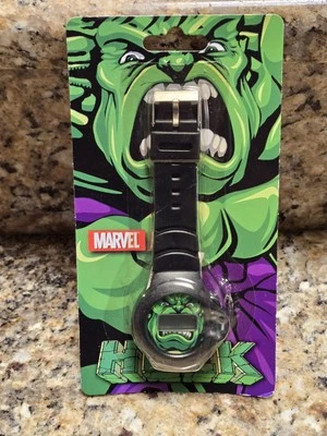MARVEL HULK WRIST WATCH BLACK COLLECTORS NEW VTG 2004 - Image 1 of 4