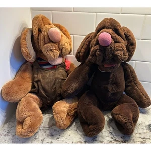 VTG Ganz Wrinkle Dog puppet plush lot - Bild 1 von 10