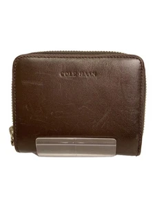 COLE HAAN Bifold Wallet Leather BRW Men's, Slightly Scratched and Soiled - Picture 1 of 6