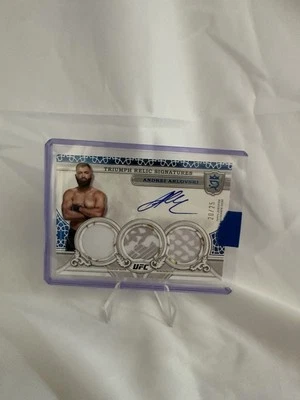 2024 Topps Royalty Andrei Arlovski Triumph Relic Triple Patch Auto /25  - Image 1 of 2