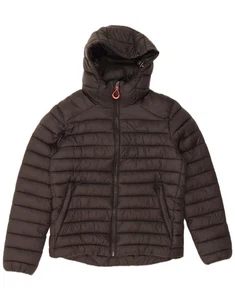 SUPERDRY wattierte Herrenjacke mit Kapuze UK 40 Large schwarz Nylon BR05 - Bild 1 von 3