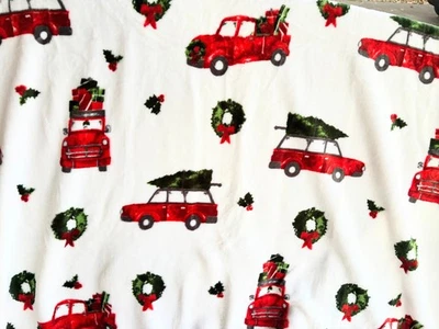 Manta de felpa Cynthia Rowley clásica roja camión árbol de Navidad SUPER CÓMODA Foto 1 de 4