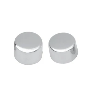 Spike Front Axle Nut Covers Caps Chrome Fit For Harley FXWG 1980-1986 - Picture 1 of 11