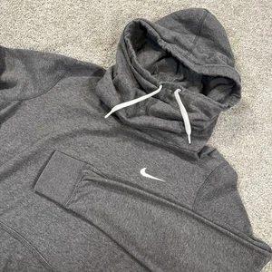Felpa Nike uomo media con cappuccio grigia scuba hood pullover felpa pile logo swoosh - Foto 1 di 10