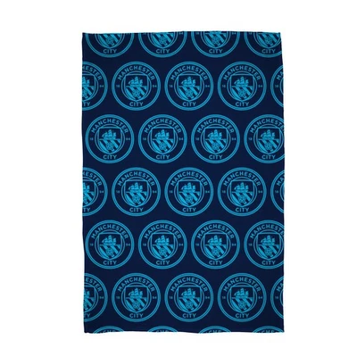 Manchester City FC Official Sherpa Fleece Throw Blanket | Super Soft, Soccer ... - Image 1 of 4