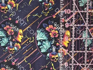 Custom 100% Cotton Woven Fabric Horror Movie Bride Of Frankenstein 1/4 Yard - Picture 1 of 2