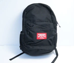 Crooks & Castles Streetwear Brand Backpack Black with Red & White Logo CLEAN - Picture 1 of 11