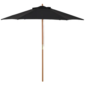2.5m Stylish Wooden Garden Parasol - Durable Sun Shade Umbrella for Patio - Picture 1 of 9
