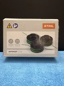 Stihl AutoCut C 3-2 String Trimmer Head Replacement Spool Refill 2 Pack GENUINE - Picture 1 of 2