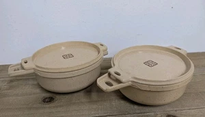 2 Sets Vintage LittonWare 2 Tassen Servierschüssel mit Untertasse Deckel - Mikrowelle Kochgeschirr - Bild 1 von 5