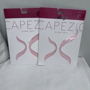 2 Packages Capezio Ultra Soft Pink Footed Tights Size S/M Ballet Dance 1915 BPK - Picture 1 of 7