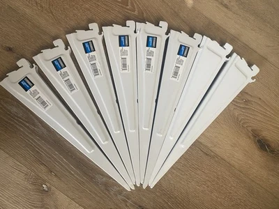 Set of 8 - Everbilt Heavy Duty Support Bracket Metal White 12" 1005 872 571 - Image 1 of 4