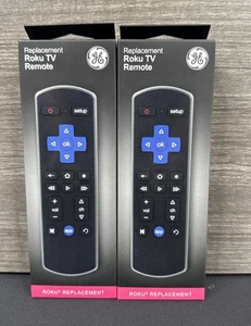 GE UltraPro Roku Telecomando di ricambio per TV (CONFEZIONE DA DUE) 66814 NUOVO - Foto 1 di 6