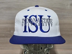 Vintage Snapback Z Tag Indiana State Sycamores Hat 90s New With Tags - Picture 1 of 8