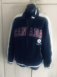 Canada Zipper Up Wool Bomber Jacket High School College Style Patch - Picture 1 of 5