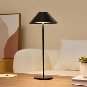 Black Cordless Table Lamp, Battery Powered Lamp Rechargeable, 3 Color Stepless D - Picture 1 of 9