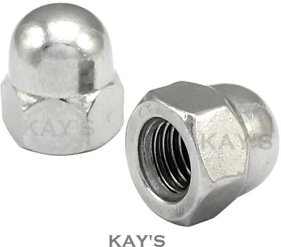 KAYFAST UNF DOME NUTS A2 STAINLESS STEEL HEX ACORN 10 1/4" 5/16" 3/8" 1/2" 5/8" 1/2"