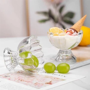 6 x Glass Prawn Cocktail Bowls Glasses Appetizer Starter Serving Dishes Stemmed - Picture 1 of 4