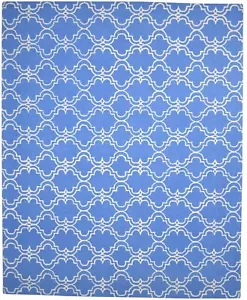 Hand Tufted Blue Wool Rug 8' X 10' Modern Moroccan Trellis Large Carpet - Picture 1 of 9