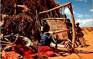 Navajo Weaver Webstuhl Arizona Postkarte - Bild 1 von 2