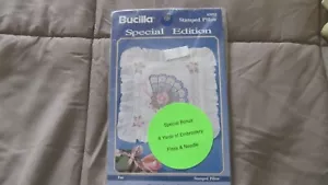 1993 BUCILLIA special edition STAMPED PILLOW FAN #63992 KIT NIP - Picture 1 of 4