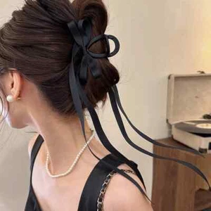Black Hair Clips Temperament Elegant Hairpin Women Princess Hair Accessories - Picture 1 of 8